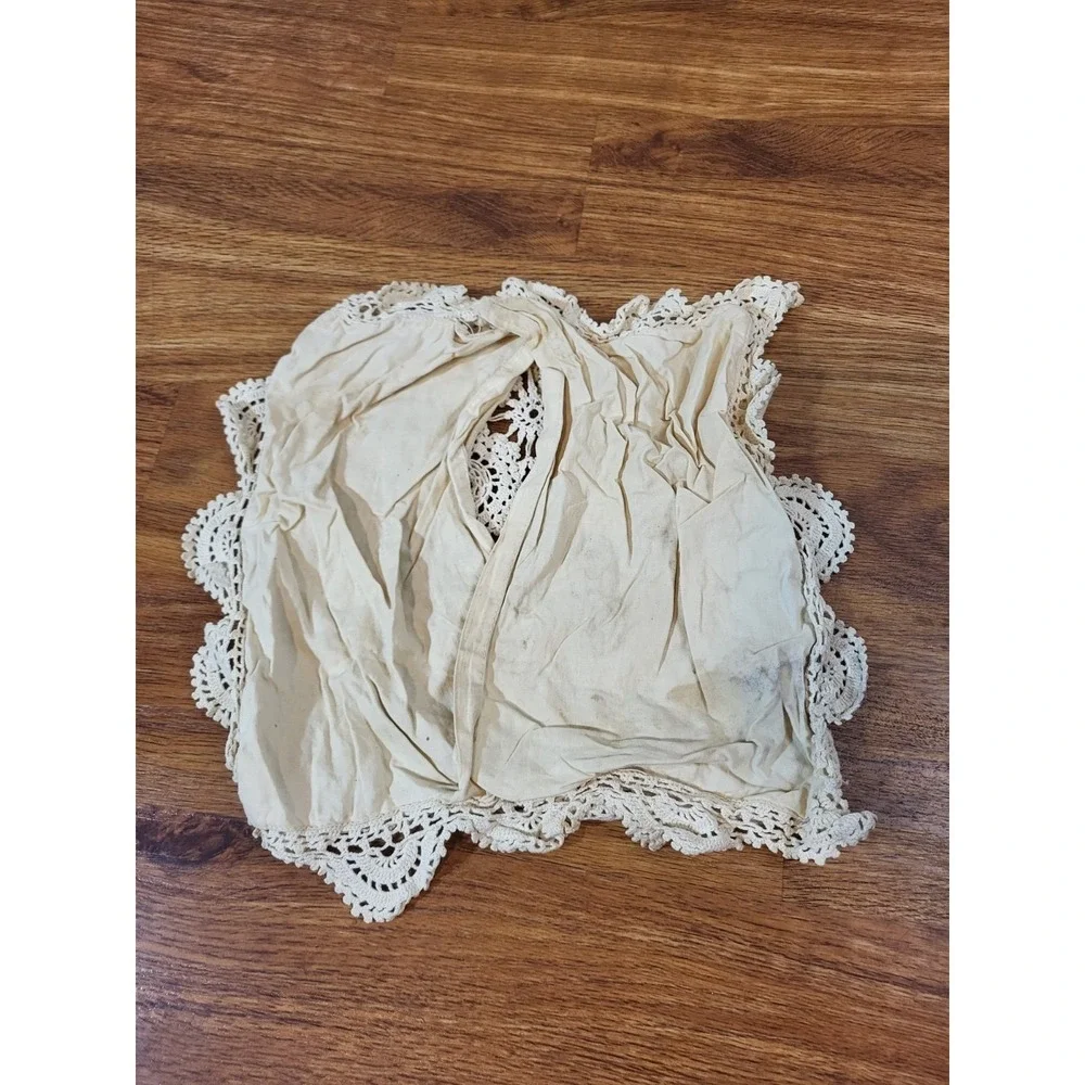 Vintage Handmade Crochet Ivory Throw Pillow Sham‎ 12